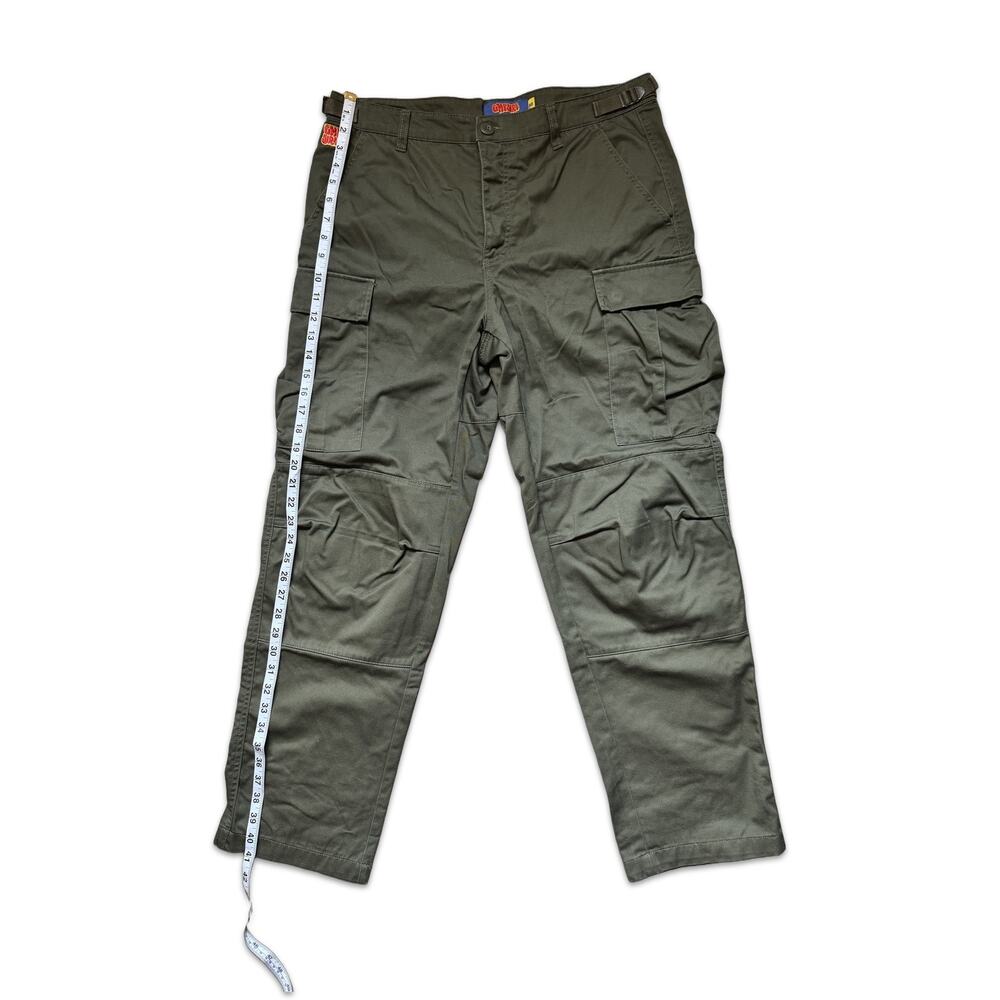Empyre Baggy Skater Style Cargo Pants - Olive Green - Size 32 - Picture 6 of 6